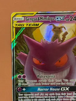 Pokemon TCG Gengar & Mimikyu GX Sm-Team Up Holo Ultra Rare 53/181 - Image 5