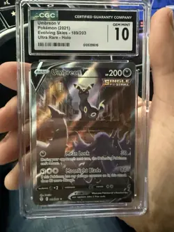 Pokemon UMBREON V Evolving Skies Ultra Rare Holo 189/203 Gem Mint 10 - Image 3