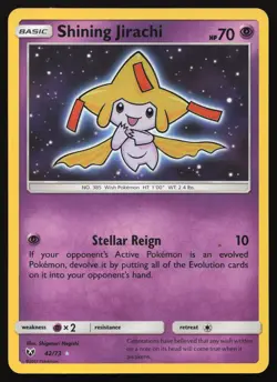 Shining Jirachi - 42/73 - Shining Rare - Shining Legends - Pokemon Card - Image 1