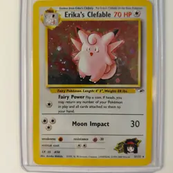 Erika's Clefable 3/132 NM Holo Gym Heroes Pokemon TCG Sleaved Since 2000 - Image 1