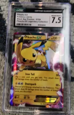 Pikachu EX 2015 Pokemon Lengendary Collection CGC 7.5 XY 84 - Image 1