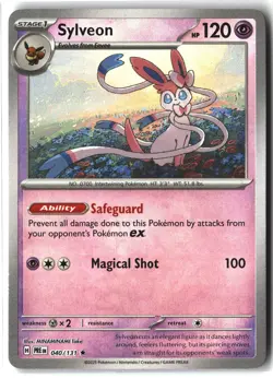 Sylveon ⭐ 040/131 Holo Master Ball Rare Prismatic Evolutions 2025 Pokemon NM - Image 1