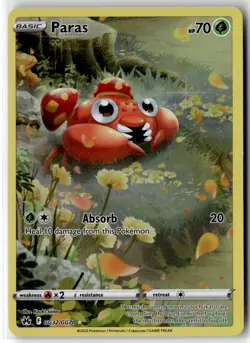Paras ⭐ GG32/GG70 Holo Crown Zenith Galarian Gallery Pokemon NM - Image 1