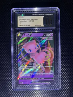 CGC PRISTINE 10 Mew V Holo Fusion Arts -039/100 Pokemon Japanese - Image 1