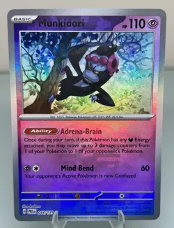 Pokemon TCG Munkidori Master Ball 044/131 Prismatic Evolutions Holo Rare English - Image 1
