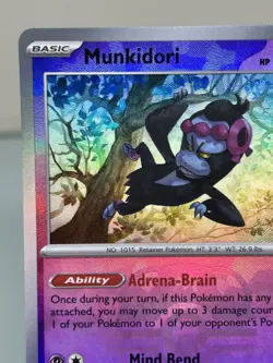 Pokemon TCG Munkidori Master Ball 044/131 Prismatic Evolutions Holo Rare English - Image 4