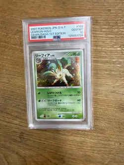 2007 Pokemon Japanese Diamond & Pearl Dawn Dash 1st Edition Leafeon #158 PSA 10 - Image 1