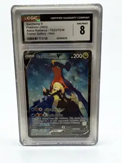 Pokemon 2022 Astral Radiance Garchomp V Trainer Gallery Holo TG23/TG30 CGC 8 NM - Image 1