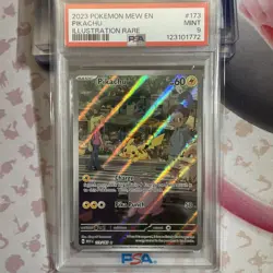 PIKACHU #173 2023 POKEMON MEW EN 151 ILLUSTRATION RARE PSA MINT 9 - Image 1