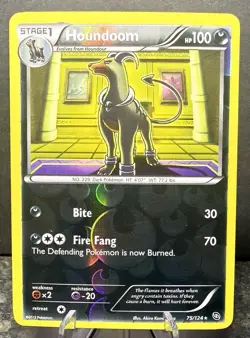 Pokemon Houndoom 75/124 Dragons Exalted Reverse Holo Rare - Image 1