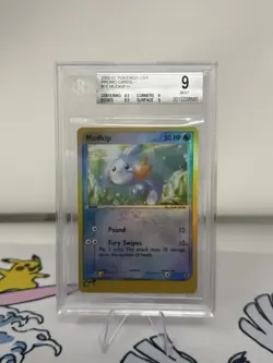 2003 Pokemon Tcg Mudkip Reverse Holo Black Star Promo #010 BGS 9 - Image 1