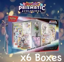 Pokemon S&V Prismatic Evolutions Figure Collection Sealed case (x6 box) in-hand - Image 4