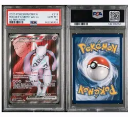 2025 Pokemon Team Rocket’s Mewtwo Ex PSA 10 #213 Destined Rivals Ultra Rare - Image 3
