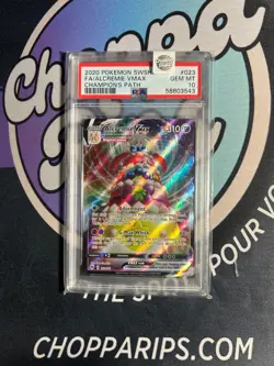 Pokemon Champion’s Path Alcremie VMAX Full Art Ultra Rare Holo #023/073 PSA 10 - Image 1