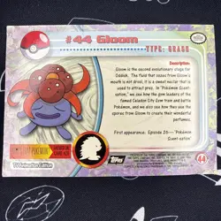 Pokemon 2000 Topps Chrome Gloom TV Animation Series #44 vintage MP - Image 2