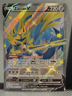 Pokemon TCG- Zacian V & Zamazenta V Crown Zenith Promos SWSH 292 & 293- NM - Image 2