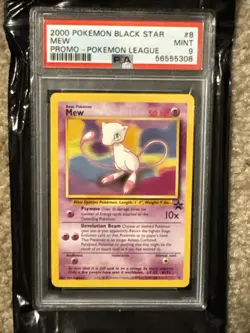 2000 Pokemon Black Star Promo Mew - #8 - Pokemon League - PSA 9 MINT - Image 4
