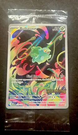2025 POKEMON MEGA EVOLUTION BULBASAUR ILLUSTRATION RARE PROMO!! - Image 4