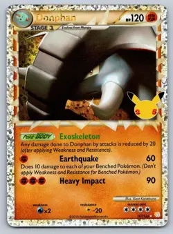 Donphan 107/123 Classic Collection Celebrations: Classic Collection Pokemon NM - Image 1
