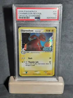 Pokemon 2006 Charmeleon Crystal Guardians Delta Species #30/100 Reverse PSA 7 - Image 1