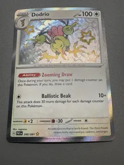 Dodrio Shiny Rare SV: Paldean Fates PAF EN 200/091 NM Holo POKEMON - Image 1