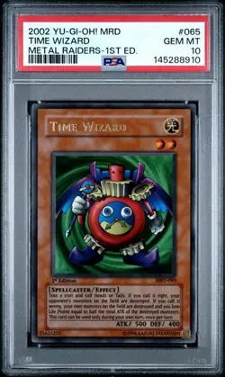 PSA 10 Yu-Gi-Oh! 2002 Time Wizard MRD-065 Ultra Rare 1st Ed. Yugioh [PSA] - Image 1