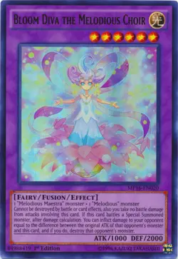 Yugioh! MP Bloom Diva the Melodious Choir - MP16-EN020 - Ultra Rare - 1st Editio - Image 1