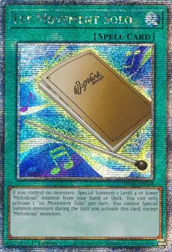 Yugioh! 1st Movement Solo - MP24-EN038 - Quarter Century Secret Rare - 1st Editi - Image 1