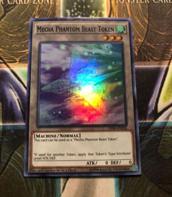 *** MECHA PHANTOM BEAST TOKEN *** (MEGARAPTOR) OP09-EN026 SUPER RARE YUGIOH! - Image 1