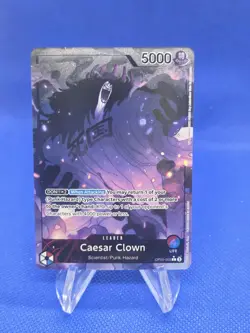 One Piece Royal Blood Caesar Clown OP10-002 Parallel Alternate Art Leader NM - Image 1