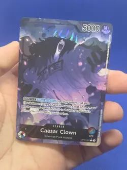 One Piece Royal Blood Caesar Clown OP10-002 Parallel Alternate Art Leader NM - Image 2