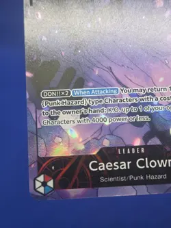 One Piece Royal Blood Caesar Clown OP10-002 Parallel Alternate Art Leader NM - Image 5