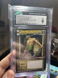 Vintage One Piece TCG 2006 ZOLO, RORONOA CCG Non Holo CARD Near Mint CGC 9, NM - Image 1