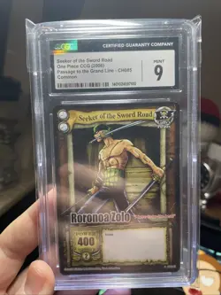 Vintage One Piece TCG 2006 ZOLO, RORONOA CCG Non Holo CARD Near Mint CGC 9, NM - Image 2