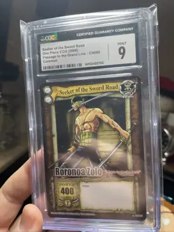 Vintage One Piece TCG 2006 ZOLO, RORONOA CCG Non Holo CARD Near Mint CGC 9, NM - Image 3
