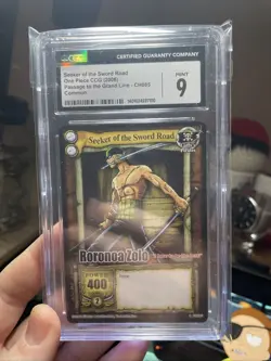 Vintage One Piece TCG 2006 ZOLO, RORONOA CCG Non Holo CARD Near Mint CGC 9, NM - Image 5