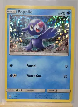 Popplio 4/12 McDonalds Promo Holo Pokemon Card MP - Image 1