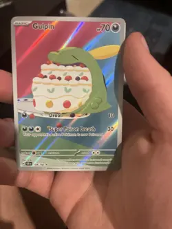 Pokemon Gulpin Illustration Rare Holo Card Sv07: Stellar Crown 154/142 Drool - Image 3