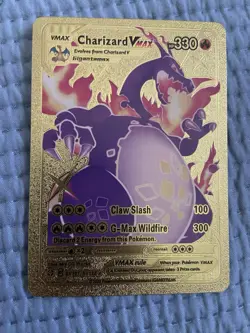 Pokemon Charizard Vmax Gold Foil Fan Art Card - Image 1