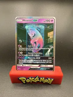 Pokemon Mewtwo GX TCG Shining Legends Holo Card 78/73 Secret Rare LP - Image 1