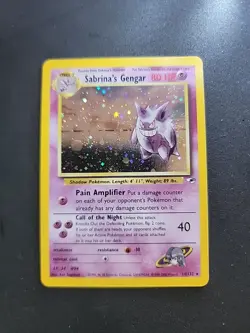 Pokemon TCG Sabrina's Gengar SWIRL 14/132 Unlimited Holo - Gym Heroes - LP RARE - Image 2