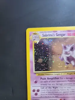 Pokemon TCG Sabrina's Gengar SWIRL 14/132 Unlimited Holo - Gym Heroes - LP RARE - Image 3