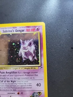 Pokemon TCG Sabrina's Gengar SWIRL 14/132 Unlimited Holo - Gym Heroes - LP RARE - Image 4