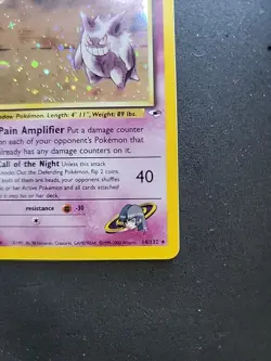 Pokemon TCG Sabrina's Gengar SWIRL 14/132 Unlimited Holo - Gym Heroes - LP RARE - Image 5