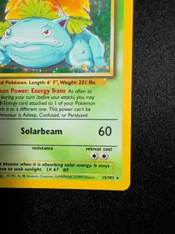 Pokemon TCG Venusaur Base Set 15/102 Holo Unlimited Holo Rare - MP - Image 4