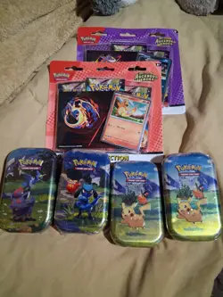 2 Pokemon Mega Ascended Heroes Sticker Booster 3 Pack 4 Mini tin Lot Sealed - Image 1