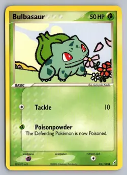 BULBASAUR 45/100 COMMON CRYSTAL GUARDIANS POKEMON MP - Image 1