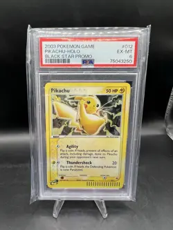 2003 POKEMON BLACK STAR PROMO #012 PIKACHU-HOLO Psa 6 - Image 1