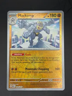 Machamp 068/165 Rare 151 Pokemon Reverse Holo Near Mint - Image 1