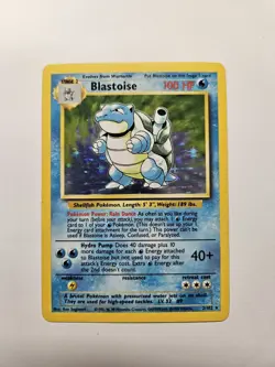 Pokemon TCG Blastoise 2/102 Holo Rare Base Set LP - Image 1